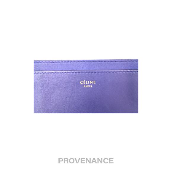 🔴 Celine Logo Card Holder Wallet - Two-Tone Blue Tan - Picture 7 of 7